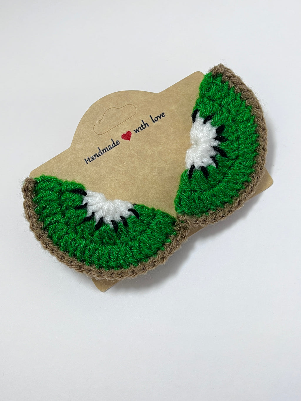 Little Peas Set of 2 Kiwi Fruit Design Tic Tac Hair Clips - Dark Green